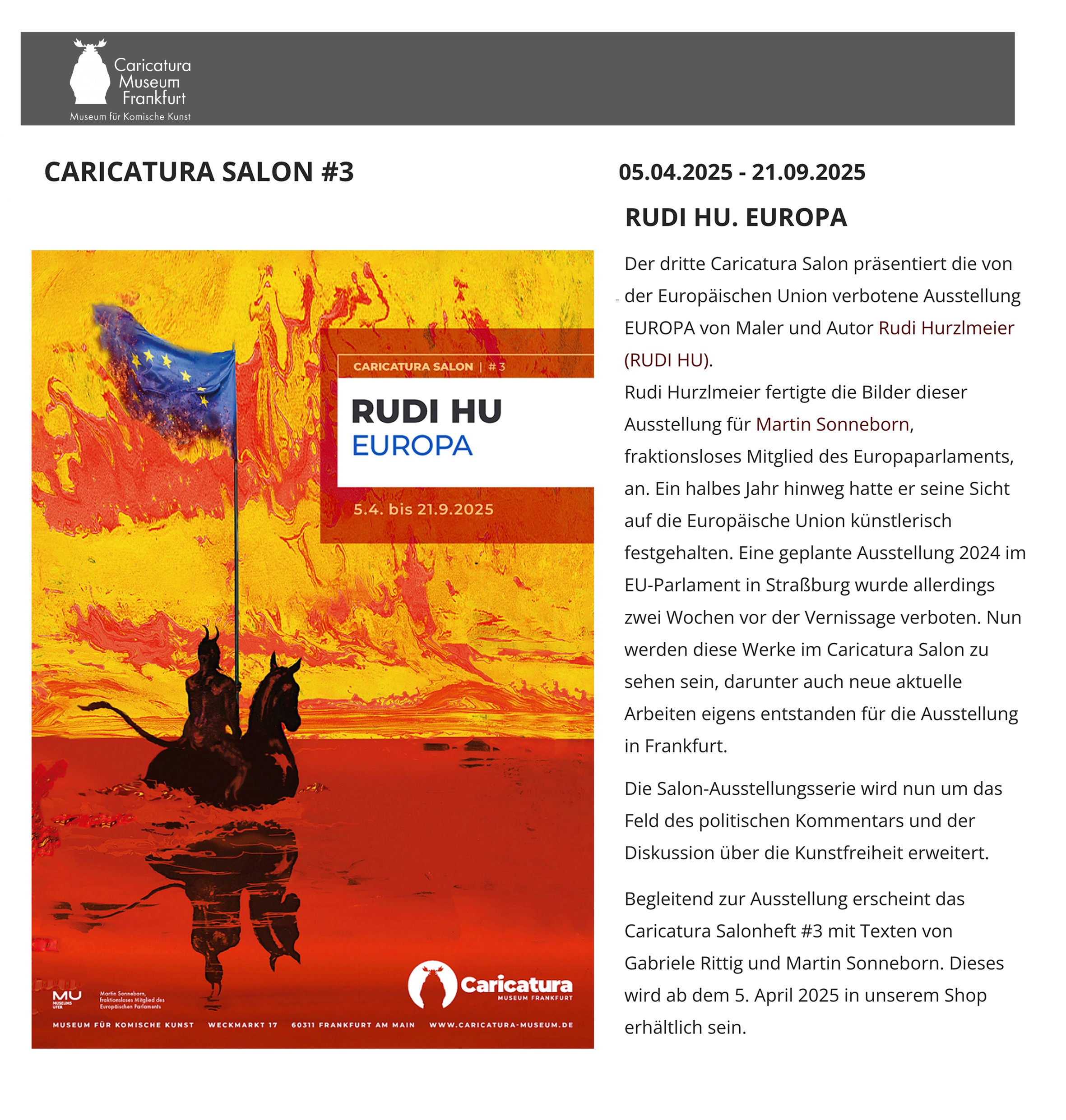 CARICATURA SALON RudiHu EUROPA